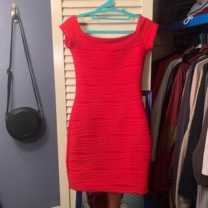 Red Bodycon Babydoll Sleeve Dress